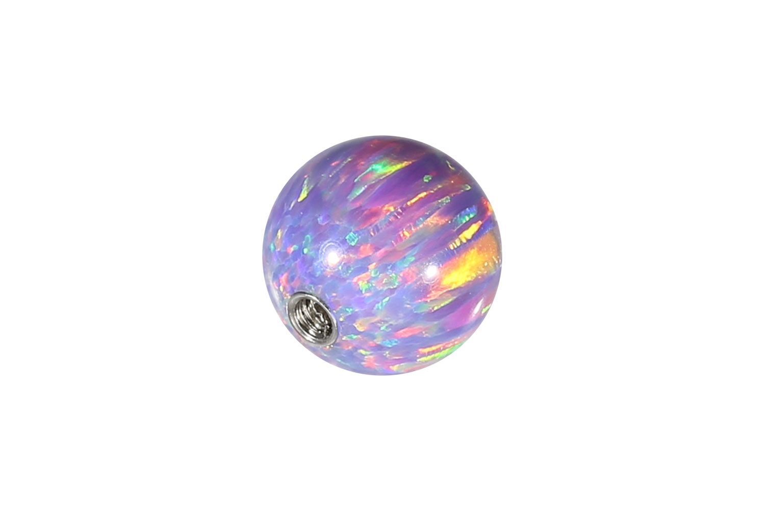 Synthetischer Opal Schraubkugel mit Chirurgenstahl-Gewinde von Piercingline